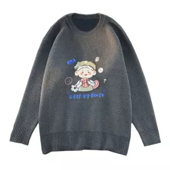 Мужская Трикотажная футболка с длинным рукавом, серия Y2k