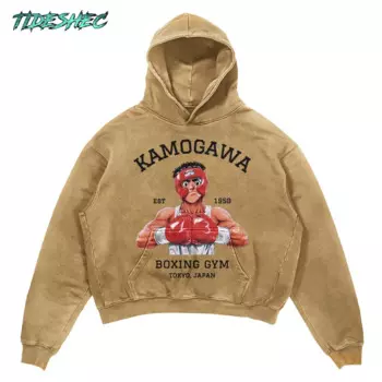 Мужская Весенняя Толстовка в стиле ретро с японским аниме, худи с графическим принтом, боксеры в стиле хип-хоп, уличная одежда, мужская хлопковая толстовка большого размера с аниме DYSQ1, 2024