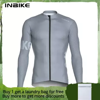 Мужская велосипедная Джерси Inbike, дышащая одежда с длинным рукавом, быстросохнущая Мужская велосипедная рубашка