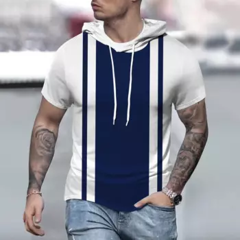 Мужская весенне-Летняя Повседневная Толстовка с коротким рукавом и принтом столкновений