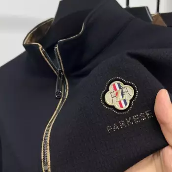 Мужская весенне-осенняя толстовка с воротником-стойкой и полумолнией, повседневная многоцветная Футболка с длинными рукавами, большой размер, трендовая футболка