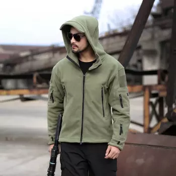 Мужская ветровка, куртки для мужчин, военная зимняя теплая флисовая тактическая куртка, уличное спортивное пальто с капюшоном