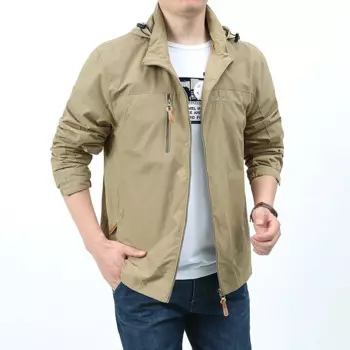 Мужская ветровка с карманами, водонепроницаемая военная уличная куртка с капюшоном, повседневное пальто, Мужская одежда, осенние куртки для мужчин, большой размер 5XL
