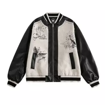 Мужская винтажная куртка из ПУ кожи, в американском стиле