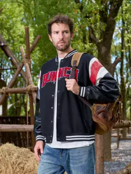 Мужская винтажная мотоциклетная куртка-бомбер на осень и зиму