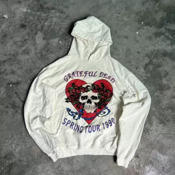 Мужская винтажная толстовка с капюшоном, из натурального хлопка