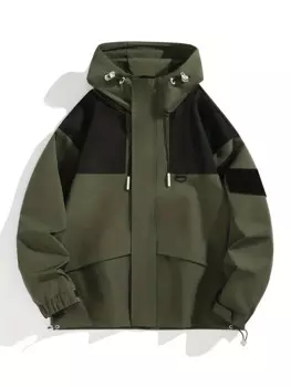 Мужская водонепроницаемая куртка-парка с капюшоном, размеры до 8XL