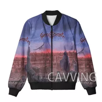 Мужская/Женская куртка-бомбер на молнии с 3D-принтом