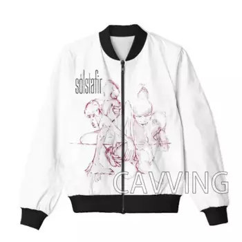 Мужская/Женская куртка-бомбер на молнии с 3D-принтом