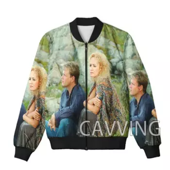 Мужская/Женская куртка-бомбер на молнии с 3D-принтом