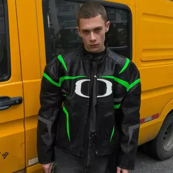 Мужская Женская осенне-зимняя куртка NIGO из воловьей кожи на молнии с вышивкой буквами свободная Черная куртка Ngvp # nigo8577