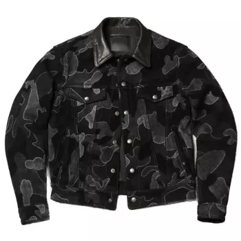 Мужская/Женская замшевая куртка в стиле ретро