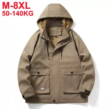 Мужская зимняя флисовая куртка, размеры до 6xl