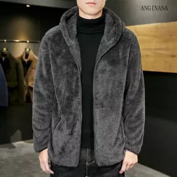 Мужская зимняя флисовая толстовка на молнии, размеры до 140 кг