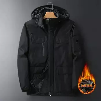 Мужская зимняя куртка большого размера 2024, верхняя одежда, пальто оверсайз, флисовое пуховое теплое Мужское пальто 9XL, большой размер 8XL, Мужская водонепроницаемая куртка с капюшоном