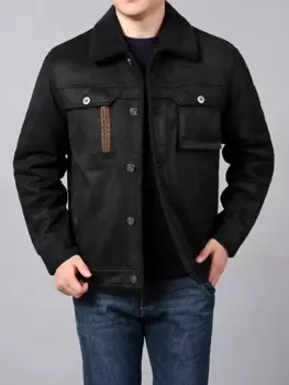 Мужская зимняя куртка-бомбер на молнии, с капюшоном