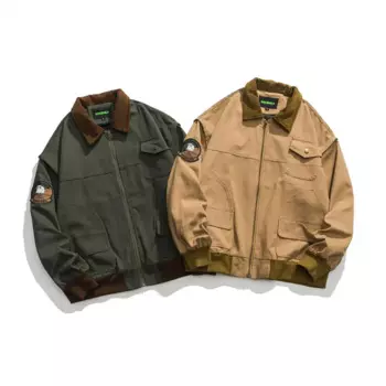 Мужская зимняя куртка-бомбер в стиле ретро