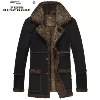 Мужская зимняя куртка из натуральной кожи, 2233 KJ4288