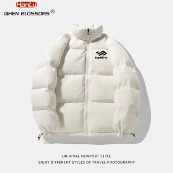 Мужская зимняя куртка, модное Брендовое хлопковое пальто с принтом, новая парка 2024, Мужская ветрозащитная Толстая теплая куртка