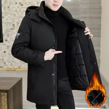 Мужская зимняя куртка с капюшоном, размеры до 6XL