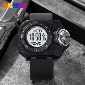 Мужские электронные водонепроницаемые часы с будильником и секундомером