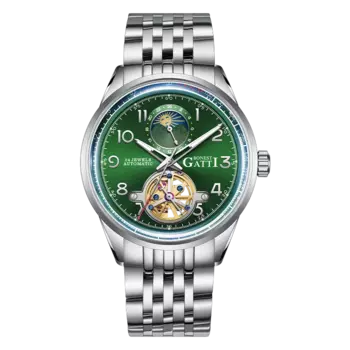 Мужские автоматические часы BONEST кошки, 42 мм, водонепроницаемые до 50 м