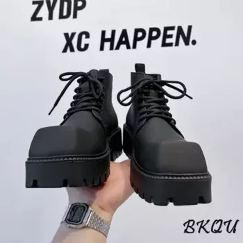 Мужские ботильоны с высокой подошвой, в стиле ретро