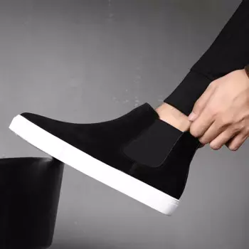 Мужские ботинки челси для отдыха, черные ботинки в стиле ретро, ковбойские ботинки на осень и зиму, красивые ботильоны из коровьей замши и кожи