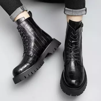 Мужские ботинки челси из натуральной кожи, без шнуровки