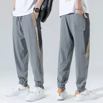 Мужские брюки для бега в стиле хип-хоп, уличная одежда, спортивные штаны, брюки из ледяного шелка высокого качества, мужские брюки-карго Techwear, мужские брюки-карго, большие размеры 6XL