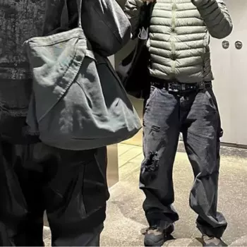 Мужские брюки-карго с эффектом потертости