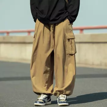 Мужские брюки-карго с большими карманами, размеры до 5XL-M