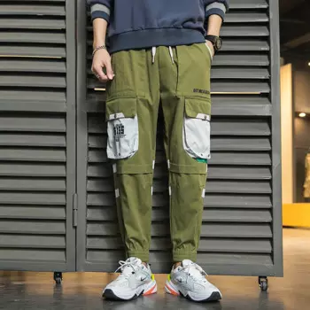 Мужские брюки-карго в стиле хип-хоп