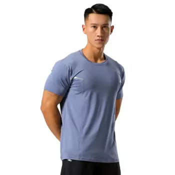 Мужские быстросохнущие футболки для бега, фитнеса, тренировок, мужские спортивные тренировочные футболки, топы для спортзала, дышащая футболка с коротким рукавом и круглым вырезом