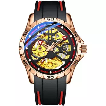 Мужские часы, автоматические механические часы, роскошный бренд, модный дизайн, силиконовый ремешок, водонепроницаемые мужские часы relogios masculino 2024