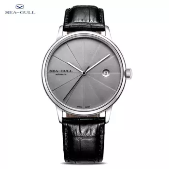 Мужские часы, автоматические механические часы с календарем, оригинальные деловые ультратонкие часы в стиле Penrose с ремешком, 6015