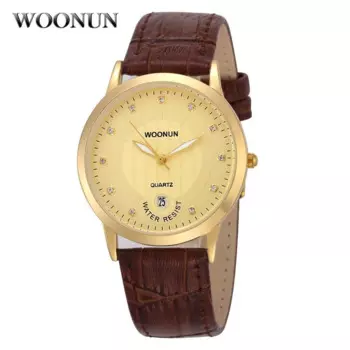 Мужские часы бренда Роскошные наручные часы с бриллиантами для мужчин, мужские кварцевые наручные часы с кожаным ремешком и датой, 2020