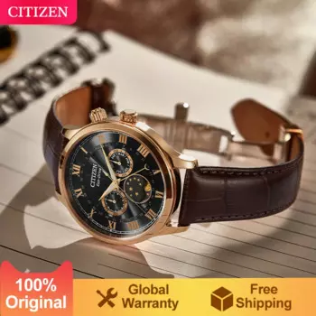 Мужские часы CITIZEN Eco-Drive Elegant Star Moon Blue Disc со стальным ремешком, мужские часы AP1059-19E Eco-Drive Elegant Star Moon