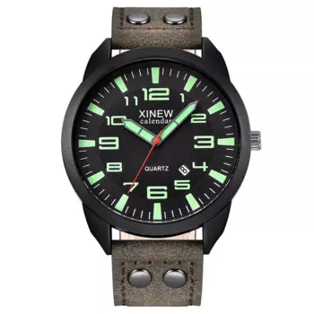 Мужские часы Деловые наручные часы Роскошный кожаный ремешок Аналоговые часы Кварцевые наручные часы Мужские повседневные лаконичные часы