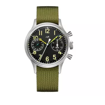 Мужские часы Merkur с хронографом, роскошные 38 мм пилотные механические наручные часы с ручным управлением, спортивные часы 30 м, водонепроницаемые, светящиеся