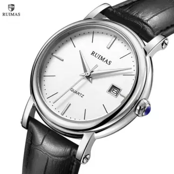 Мужские часы RUIMAS с кожаным ремешком, модные спортивные военные часы для мужчин, Роскошные Кварцевые наручные часы, мужские часы 6762