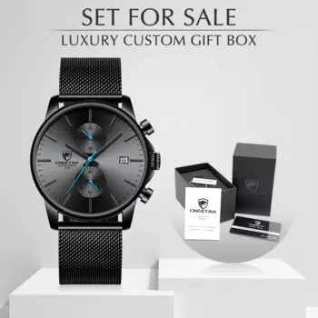 Мужские часы с гепардом, водонепроницаемые кварцевые наручные часы в деловом стиле