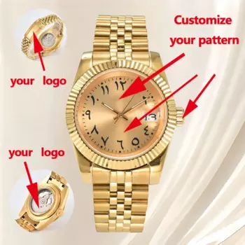 Мужские часы с механизмом NH35A, сапфировое стекло, автоматические часы NH35A, 39 мм/36 мм, роскошные часы с арабским циферблатом без подсветки