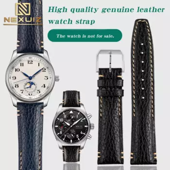 Мужские часы с ремешком из натуральной кожи, 20 мм