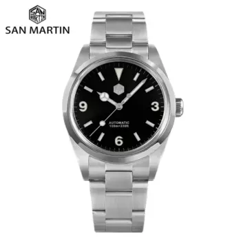 Мужские часы San Martin, автоматические механические, 39 мм, 369, водонепроницаемые часы, роскошные сапфировые часы, Relogio Masculino SN0020-2/3/4
