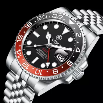 Мужские часы ведущей марки класса "люкс" TESEN, автоматические механические водонепроницаемые часы GMT, мужские светящиеся наручные часы из нержавеющей стали 316L