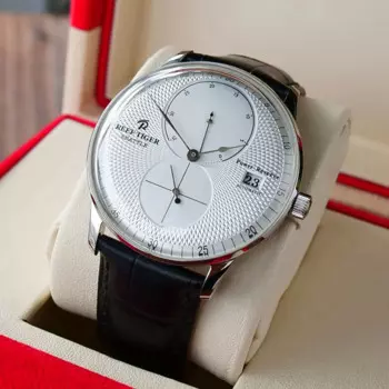 Мужские дизайнерские часы Reef Tiger/RT, Роскошные автоматические часы со стальным коричневым кожаным ремешком, мужские часы RGA82B0