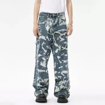 Мужские джинсовые брюки в стиле «хип-хоп»