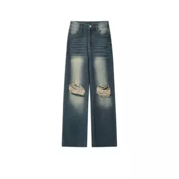 Мужские джинсовые брюки в стиле ретро, Размеры M-XXXXXL