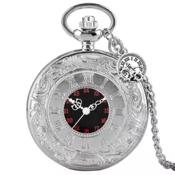 Мужские и женские карманные часы с серебряным ремешком, в античном стиле